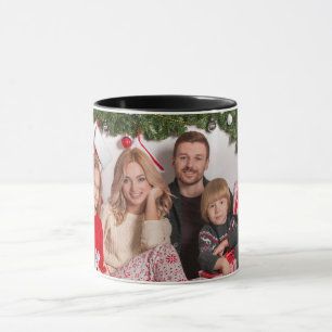 Personalized Family Photo Christmas Holiday Gift Mug