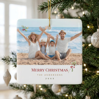 Personalized Family Photo Christmas Ornament