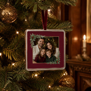 Personalized Family Photo Christmas Ornament