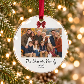 Personalized Family Photo Christmas Ornament