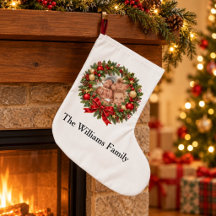 Personalized Family Photo Christmas Wreath
