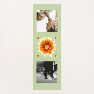 Personalized Family Photo Collage 70s Retro Floral Yoga Mat