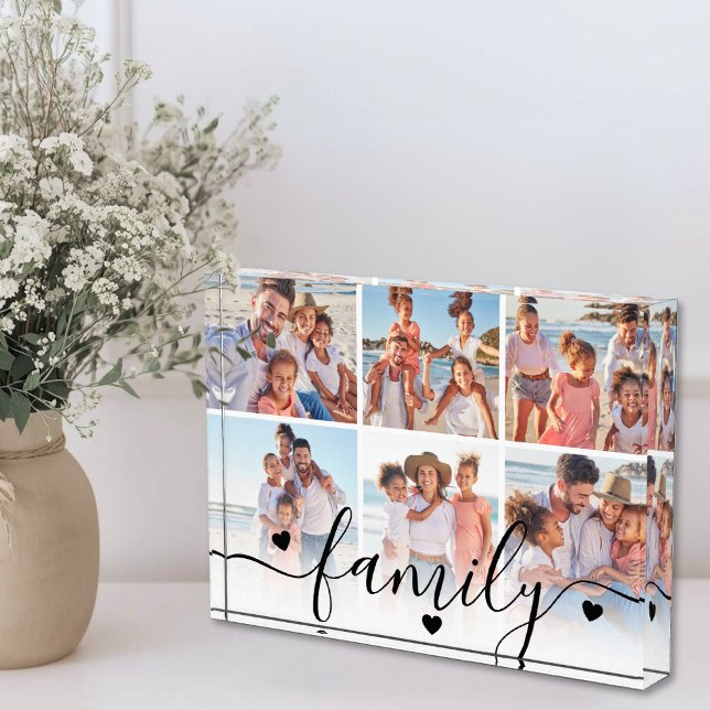 Personalized Family Photo Collage Acrylic Block (Personalized Family Photo Collage Acrylic Block)