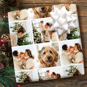 Personalized Family Photo Collage Christmas Wrapping Paper
