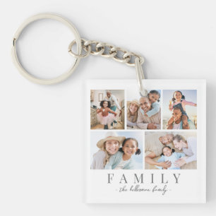 Personalized Family Photo Collage Keychain