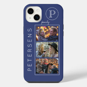 Personalized family photo collage monogram iPhone 14 plus case