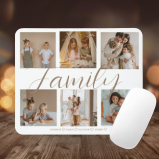 Personalized Family Photo Collage  Mouse Pad