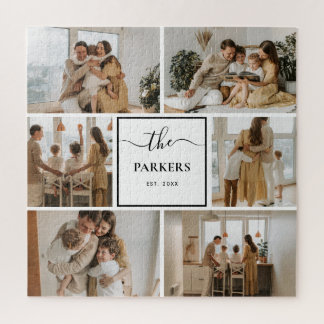 Personalized Family Photo Collage Plaque – Custom  Jigsaw Puzzle