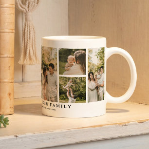 Personalized Family Photo Collage & Text Gift Coffee Mug