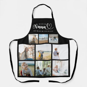 Personalized Family Photo Collage We Love You Nana Apron