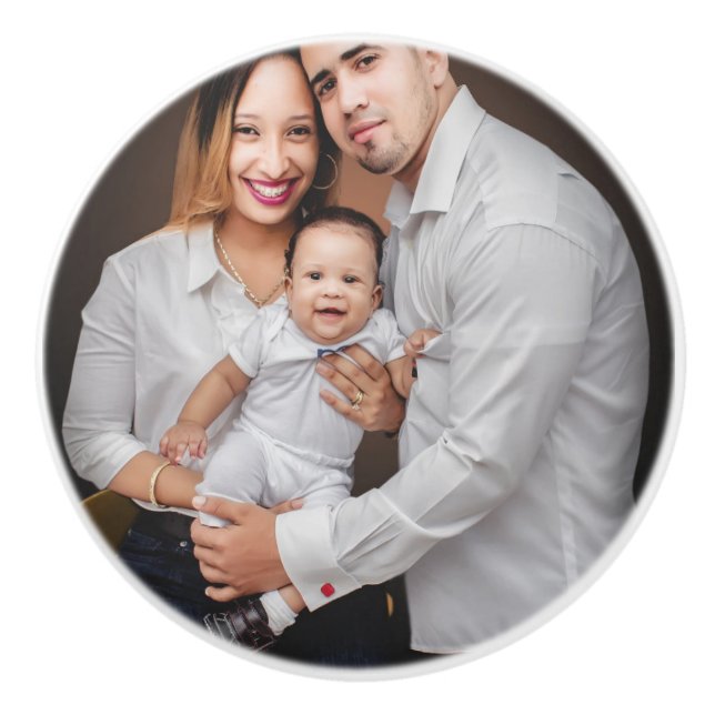 Personalized Family Photo Custom Ceramic Knob (Front)