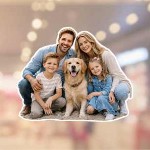 Personalized Family Photo Custom-Cut Vinyl Sticker