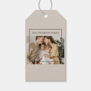 Personalized Family Photo   Custom Family Name  Gift Tags