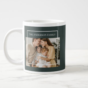 Personalized Family Photo   Custom Family Name  Large Coffee Mug
