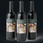 Personalized Family Photo | Custom Family Name  Wine Label<br><div class="desc">Make your gatherings extra special with this personalized food and beverage label set, featuring your own family photo and customizable text. These labels are perfect for organizing and styling tables at family parties, birthdays, holidays, school events, and home celebrations. Designed to match modern and heartfelt family décor, this set brings...</div>