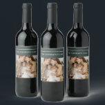 Personalized Family Photo | Custom Family Name  Wine Label<br><div class="desc">Make your gatherings extra special with this personalized food and beverage label set, featuring your own family photo and customizable text. These labels are perfect for organizing and styling tables at family parties, birthdays, holidays, school events, and home celebrations. Designed to match modern and heartfelt family décor, this set brings...</div>