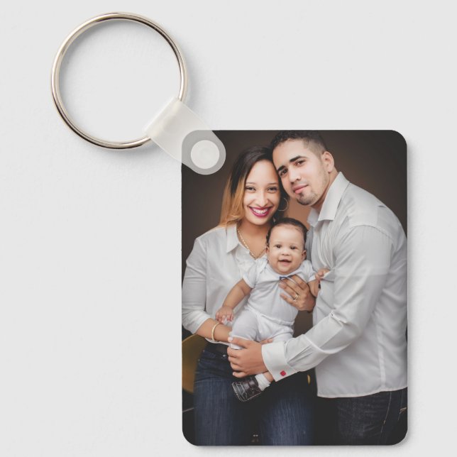 Personalized Family Photo Custom  Keychain (Front)