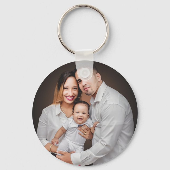Personalized Family Photo Custom    Keychain (Front)