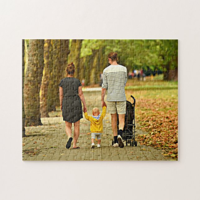 Personalized Family Photo Jigsaw Puzzle (Horizontal)