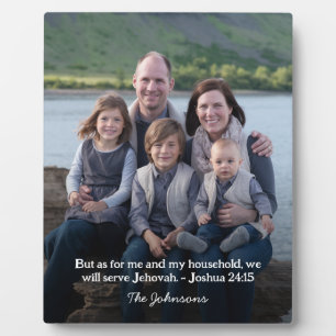 Personalized Family Photo Joshua 24:15  Plaque