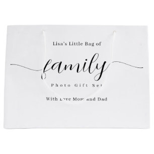Personalized Family Photo Keepsake Gift Set Large Gift Bag