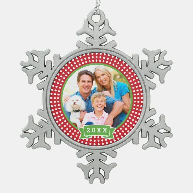 Personalized Family Photo Keepsake Ornament (Front)