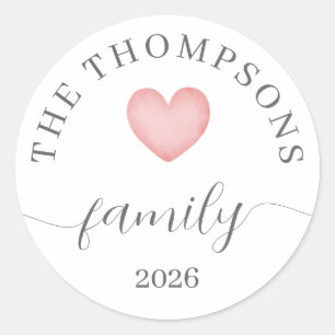 Personalized Family Photo Keepsake Unique Gift Set Classic Round Sticker