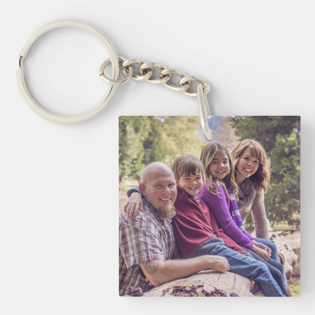 Personalized Family Photo Key Chain (Front)