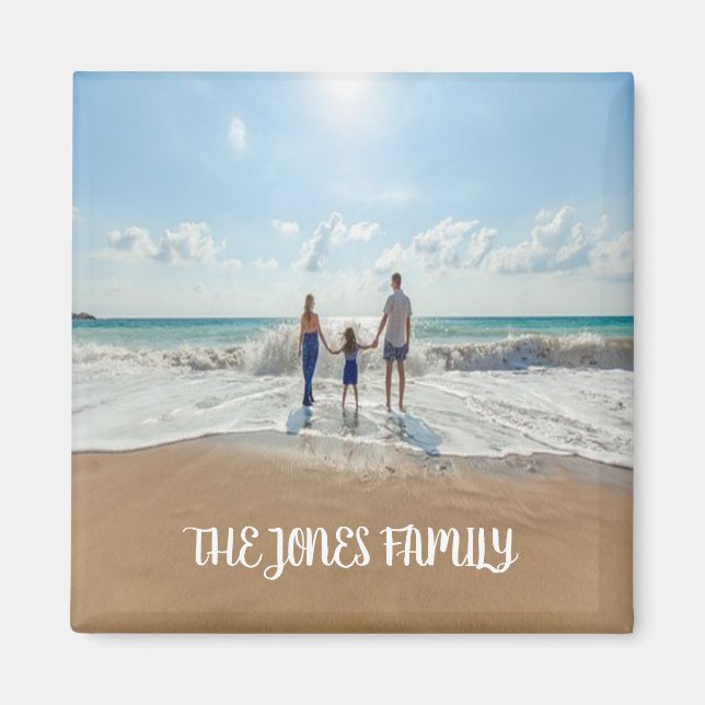 Personalized Family Photo Magnet (Front)