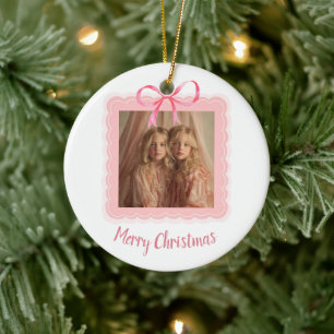 Personalized Family Photo Merry Christmas Ornament