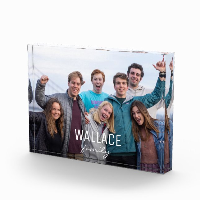 Personalized Family Photo Name Block (Right)