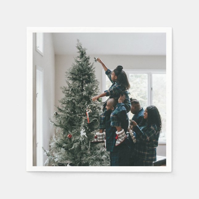 Personalized Family Photo  Napkin (Front)