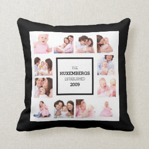 Personalized Family Photo Pillow with 12 Pictures