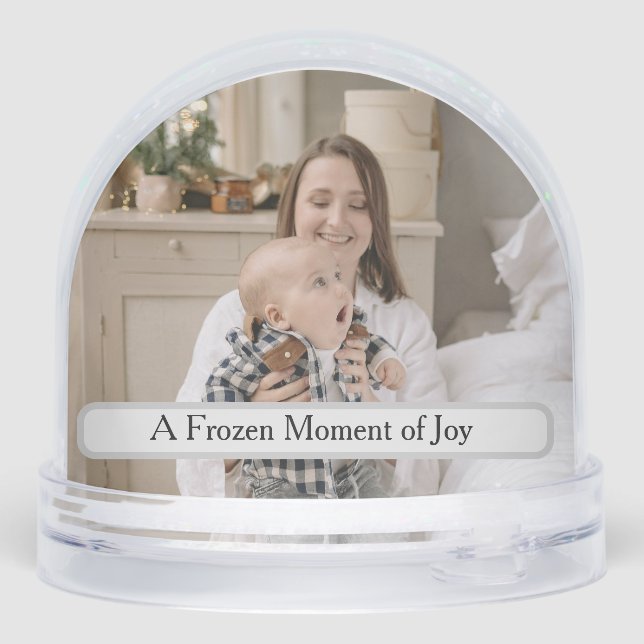 Personalized Family Photo Snow Globe (Back)
