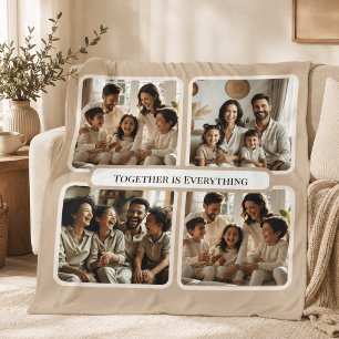  Personalized Family Photo-Together Is Everything Fleece Blanket