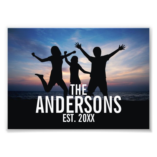 Personalized Family Photo with Family Name (Front)