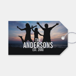 Personalized Family Photo with Family Name Gift Tags