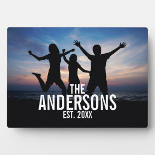 Personalized Family Photo with Family Name Plaque