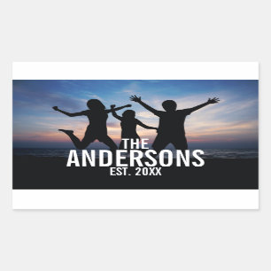 Personalized Family Photo with Family Name Sticker