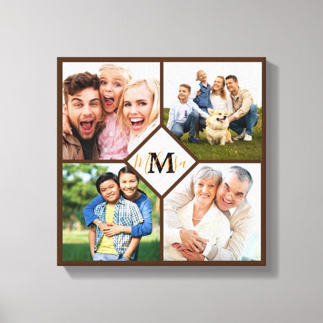 Personalized family photos  canvas print (Front)
