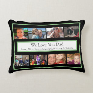 Personalized Family Photos   Gifts for Dad    Accent Pillow