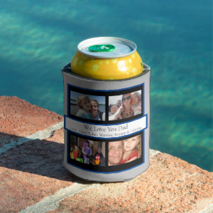 Personalized Family Photos Gifts for Dad Can Cooler