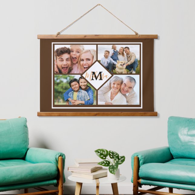 Personalized family photos  hanging tapestry (Living Room)