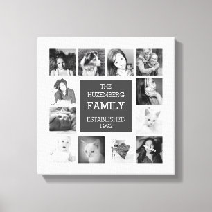 Personalized Family Photos in Collage Canvas Print