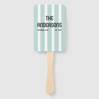 Personalized Family Pickleball Club Name Design Hand Fan