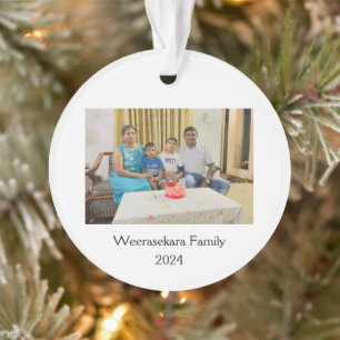 Personalized Family Picture Ornament, Christmas Gi Ornament