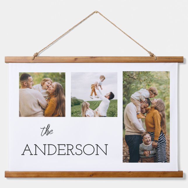 Personalized Family portrait pictures photo  Hanging Tapestry (Front)