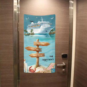Personalized Family Ports Sign Cruise Door Banner