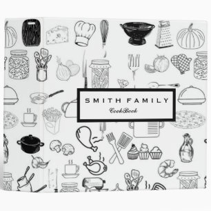Personalized Family Recipe Cookbook 3 Ring Binder