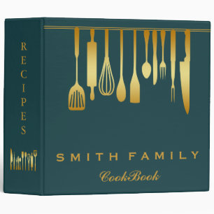 Personalized Family Recipe Cookbook 3 Ring Binder
